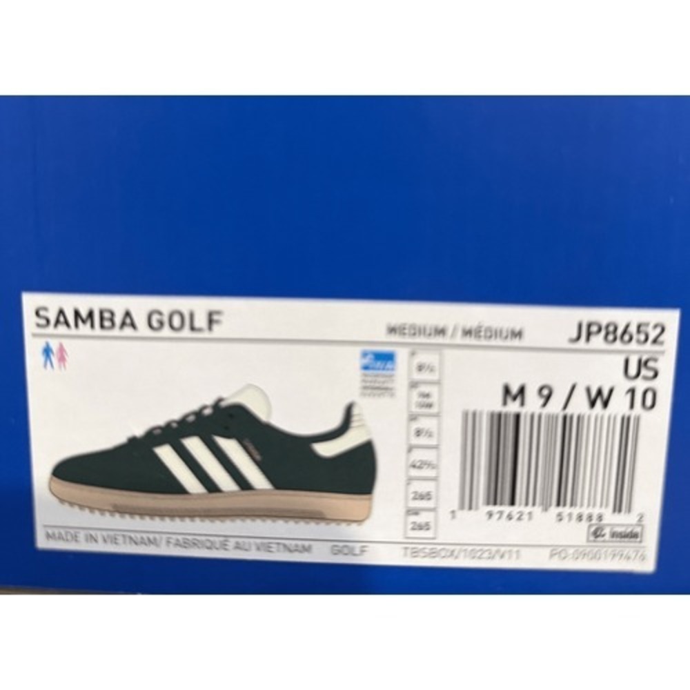 adidas Men's Samba Spikeless Golf Shoes Jp8652 Mens 9 Women's 10 Nwb No Lid - Picture 6 of 6